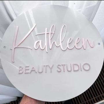 Round Business Sign