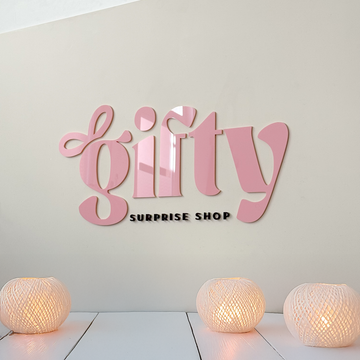 Large wall sign Pink Pastel