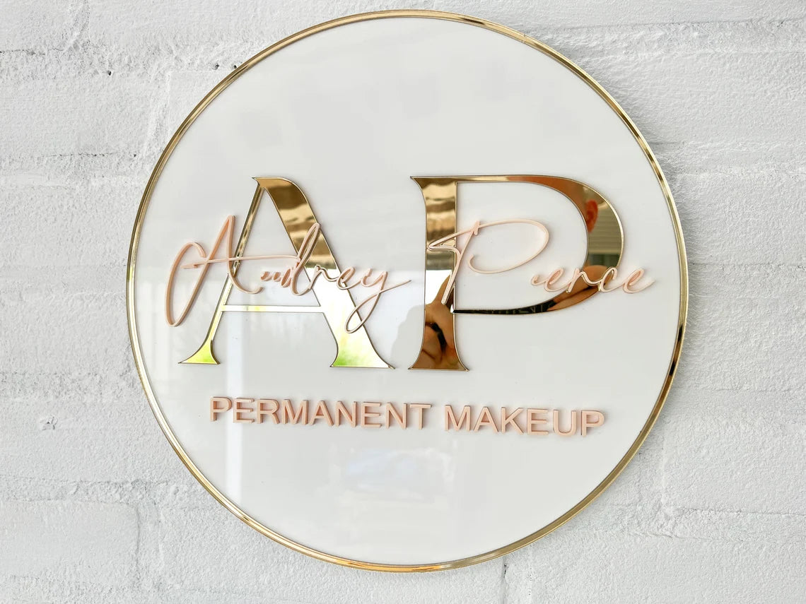 Round Writing Sign Round Business Sign