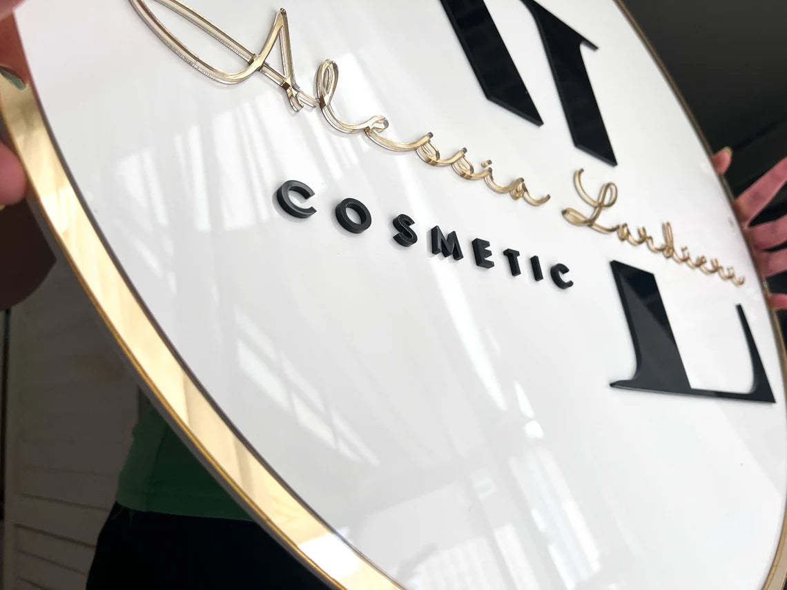 Round Writing Sign Round Business Sign